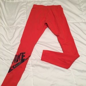 Red Nike leggings
